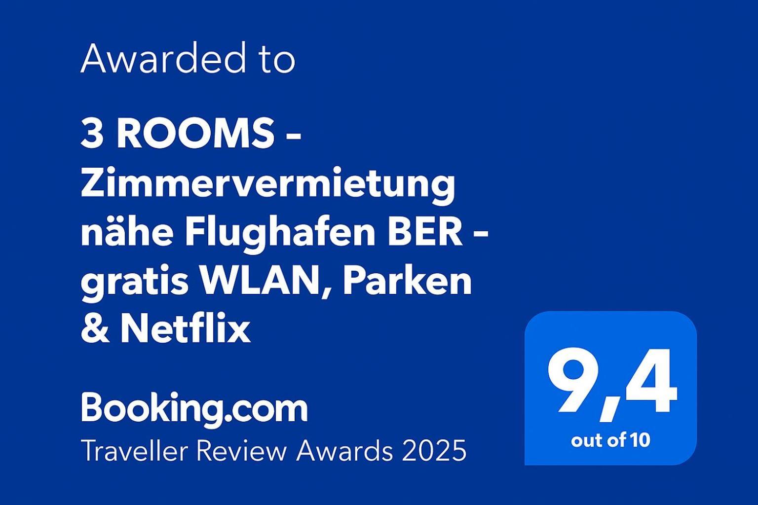 3 Rooms - Zimmervermietung Naehe Flughafen Ber - Gratis Wlan, Parken & Netflix
