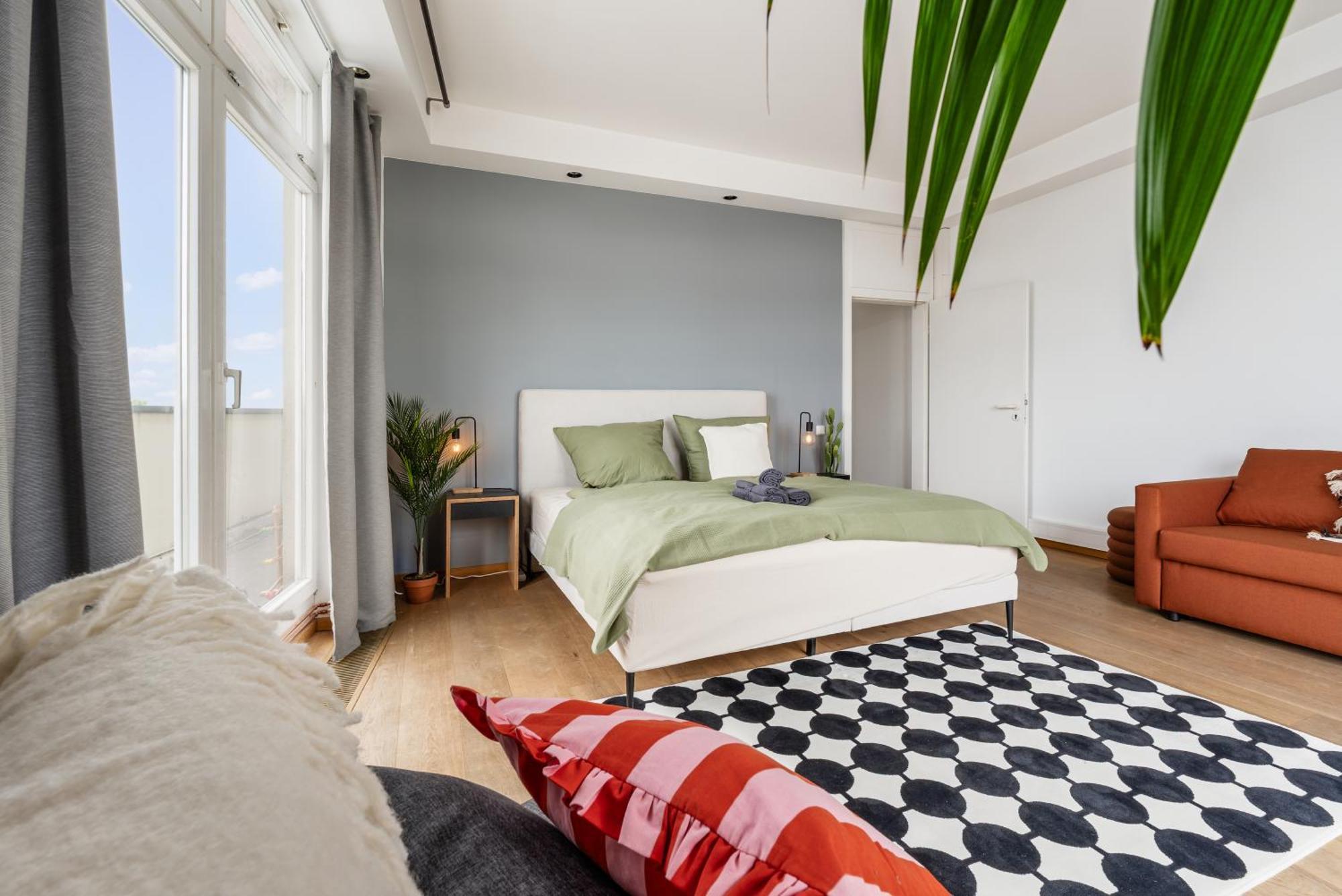 Apartment Urban Loft - 180 Skyline Balkon - 2 Sz - Hbf Berlin