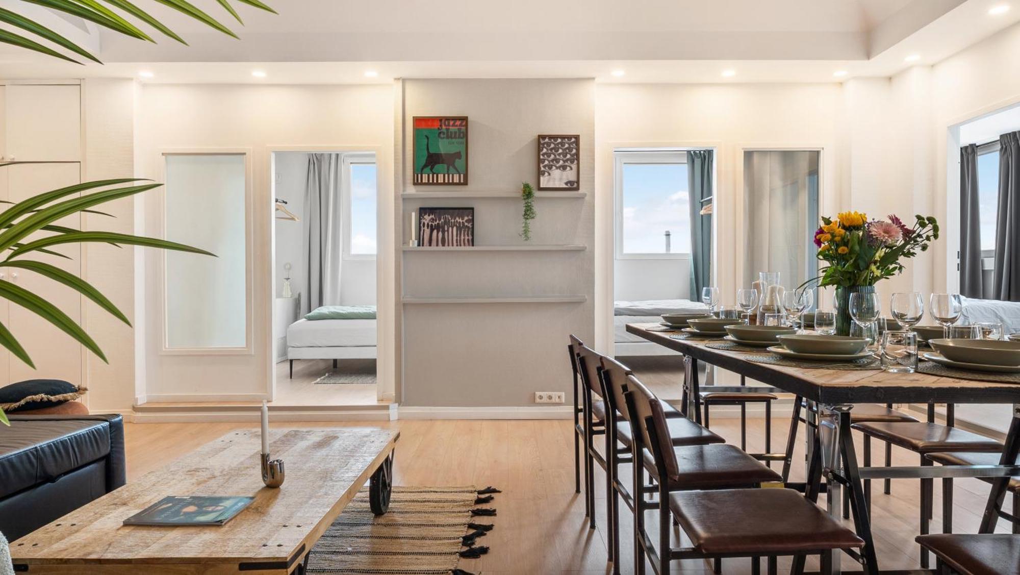 Big Urban Loft - Bis Zu 20 Personen - 180qm - 180 Grad Skyline Balkon *