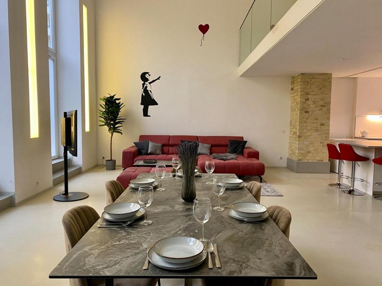 Apartment Loft With Pool Table, Kitchen Island & Gallery
