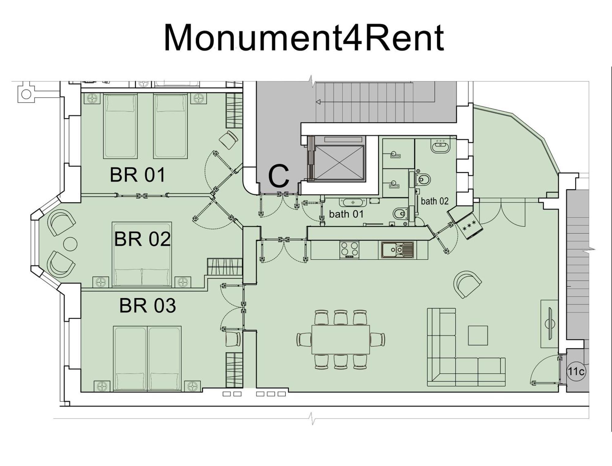 Apartment Aptc Downtown Monument4rent Near Checkpoint Charlie *