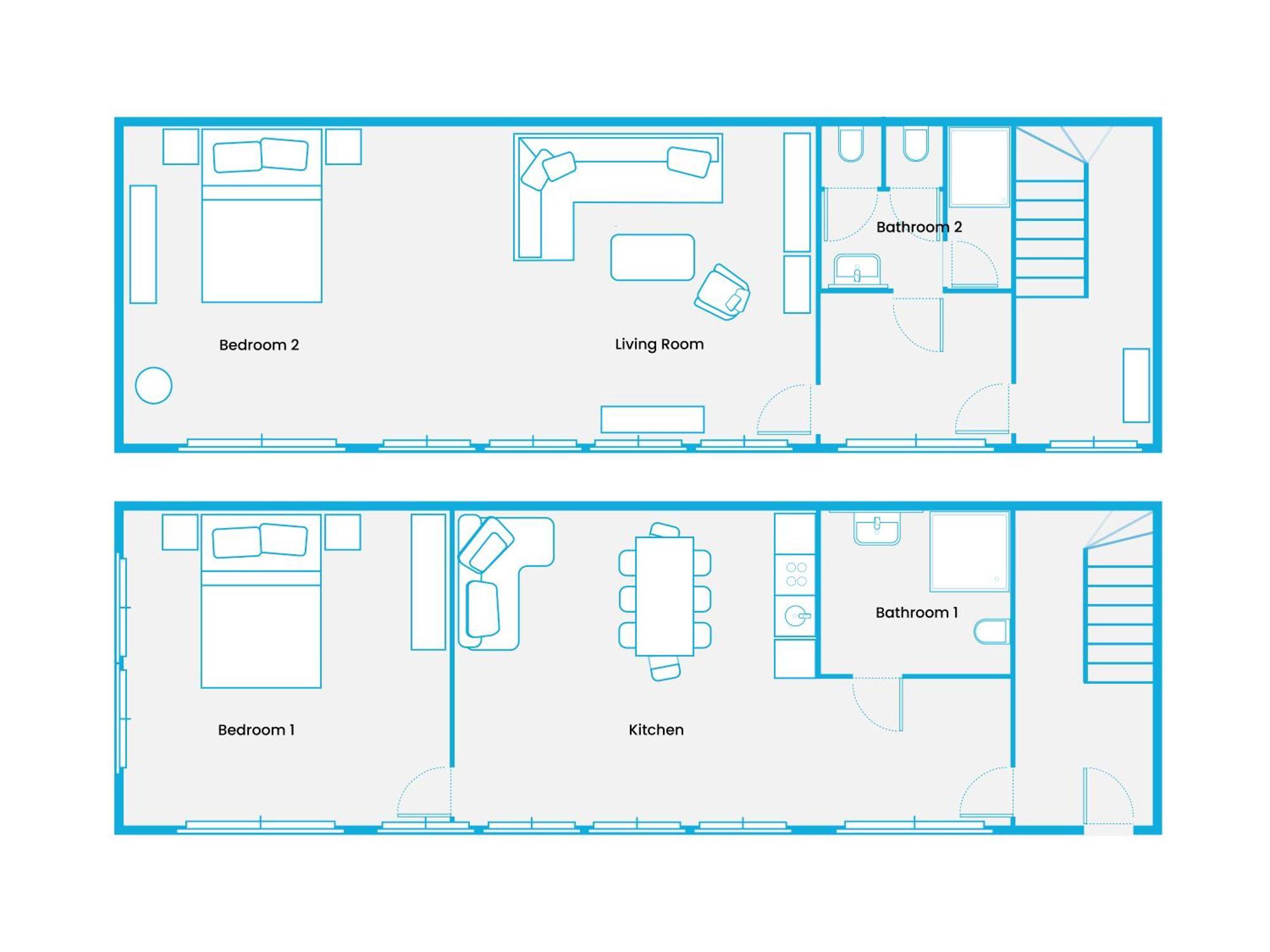 Mitte Loft Group & Family Friendly, 150M2, 2Brs, 2Bathrooms, Living & Dinning Room Up To 8 Sleeps Lejlighed *